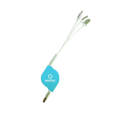 PRISE AVEC PORT USB REVERSIBLE BEWATT BLANC/BLEU