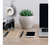 PRISE AVEC PORT USB REVERSIBLE BEWATT BLANC/BLEU