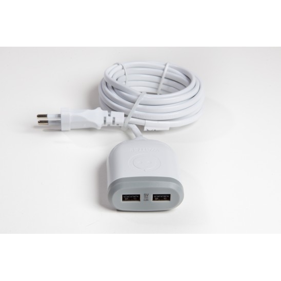 Chargeur rapide Dual-USB QC 3.0 (28 W) blanc - Satonline
